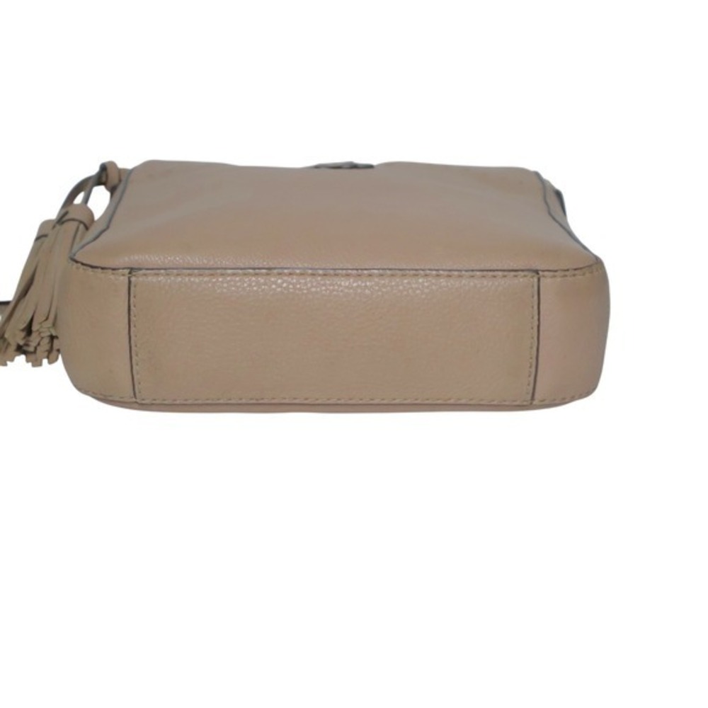 Tory Burch Beige Leather Crossbody Bag with Tassel - Picture 8 of 15